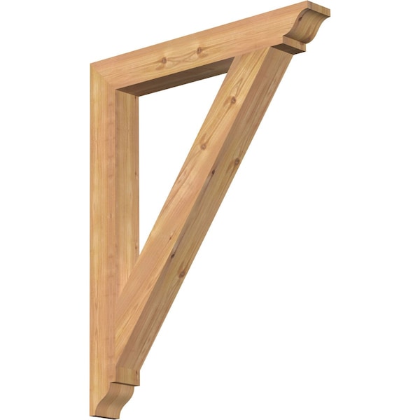 Ekena Millwork Traditional Traditional Smooth Bracket, Western Red Cedar, 3 1/2"W x 28"D x 36"H BKT04X28X36TRA01SWR - main